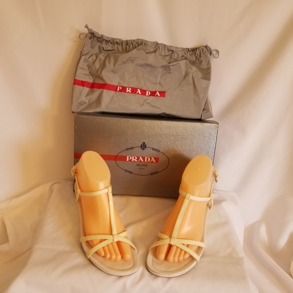 Prada Shoes - Prada white sandals